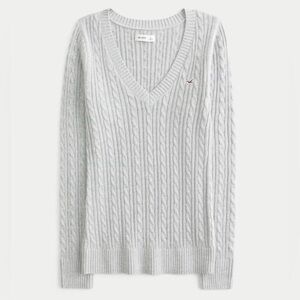 Gray Cable Knit Sweater